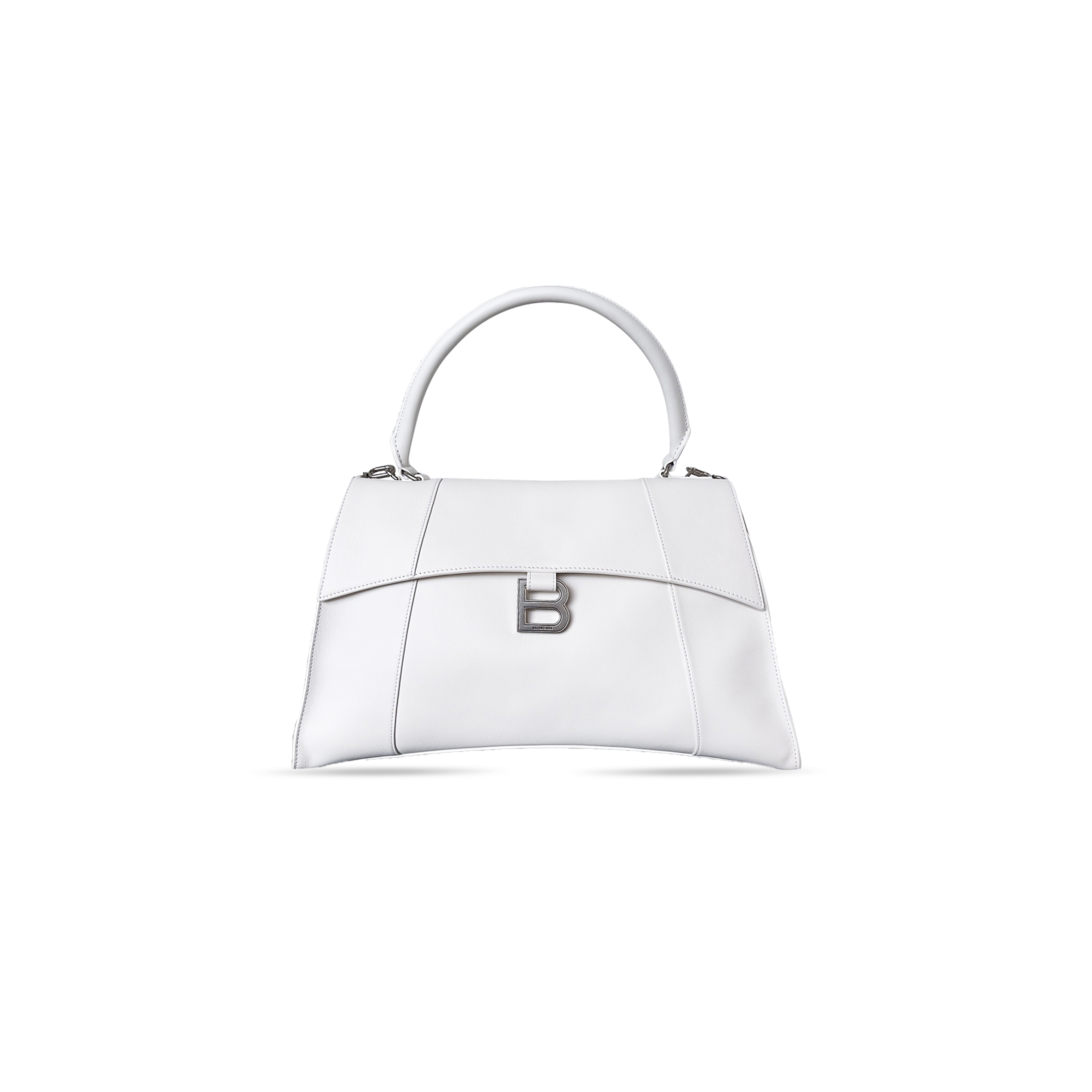 BALENCIAGA WOMEN'S HOURGLASS SOFT BAG LARGE IN WHITE 8106332ABF61000 (39.8*24.8*14.9cm)